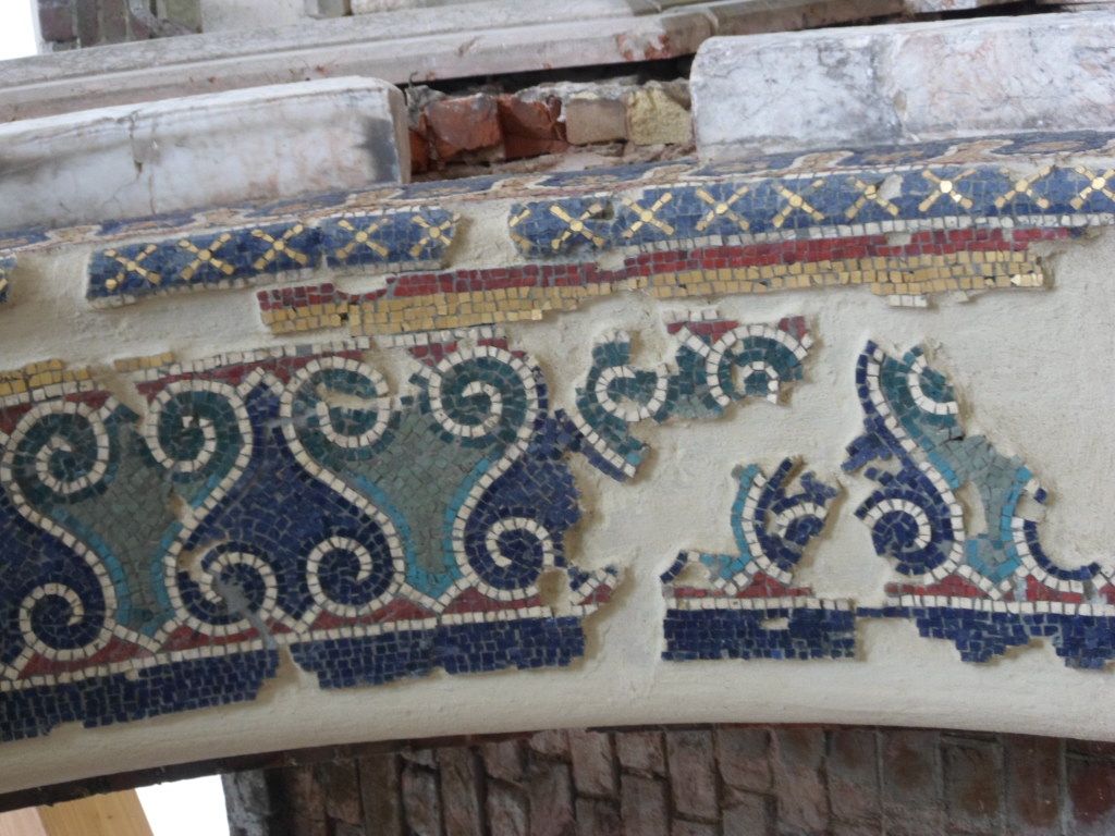 St George's project - restored arch detail mosaic