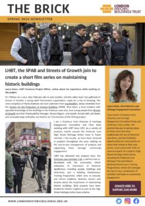 Front page of the spring newsletter, with an image of young people from Streets of Growth taking part in making short films.