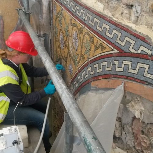 St George's project - Skillingtons cleaning mosaic